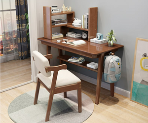 Solid wood study table and deals chair