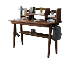 Solid Wood Desk with Shelf Study Table - Mr Nanyang