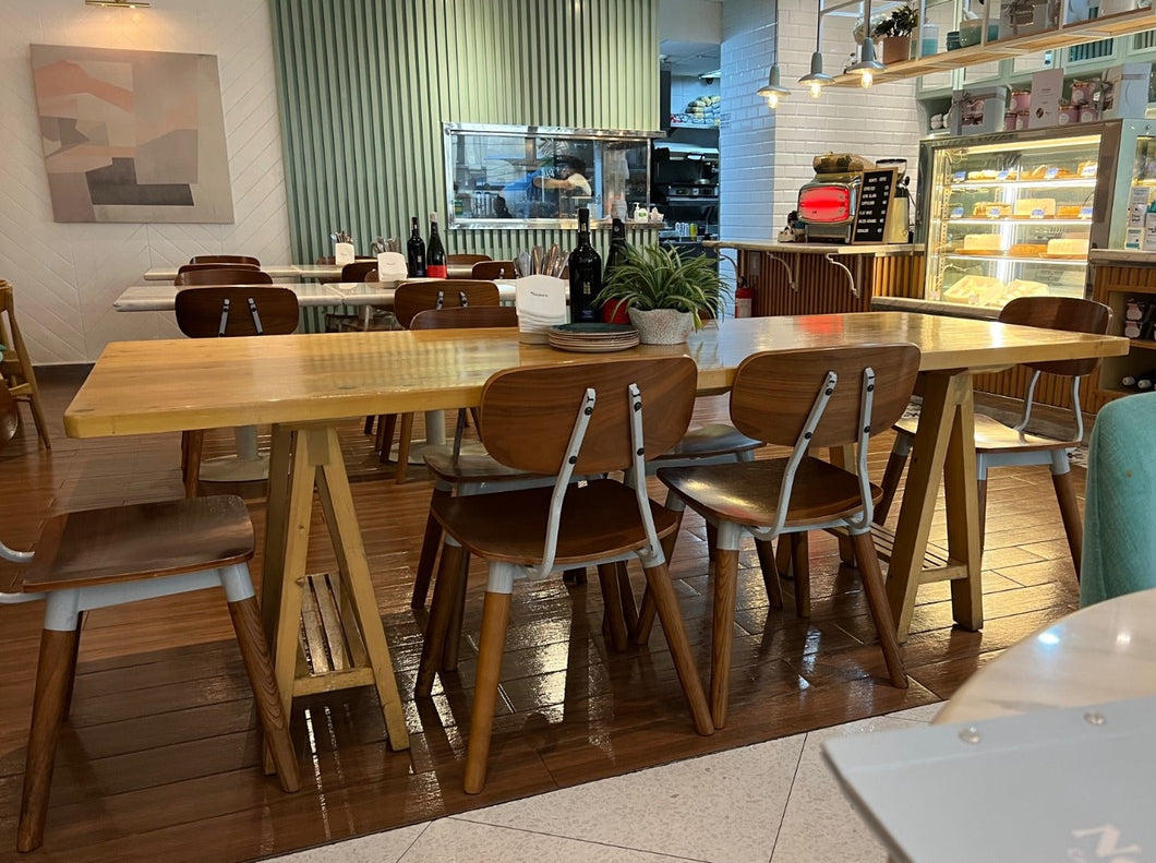 Solid Wood Dining Table with Footrest - Mr Nanyang