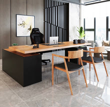 Load image into Gallery viewer, Solid Wood Office Desk, Office Table, Manager Desk - Mr Nanyang