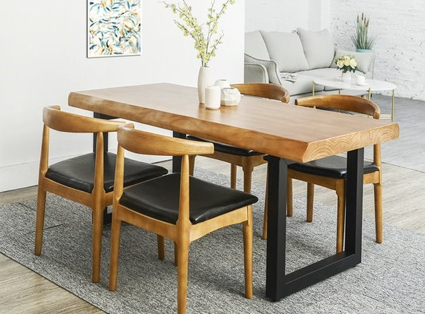 Solid Wood Dining Table with Live Edge - Mr Nanyang