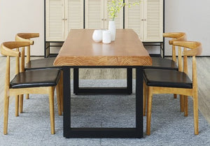 Solid Wood Dining Table with Live Edge - Mr Nanyang