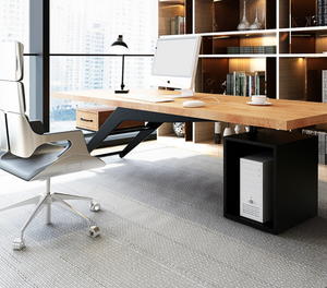 Solid Wood Office Table| Soho Desk - Mr Nanyang